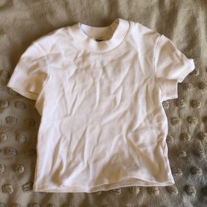 NWOT Tiger Mist Crop Waffle Tee